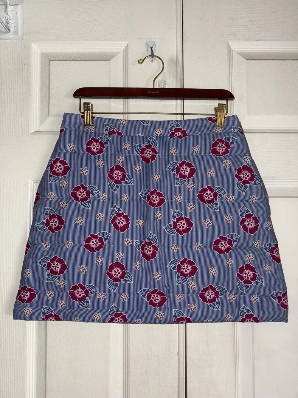 NWT Anthropologie Carleen Quilted Floral Mini Skirt